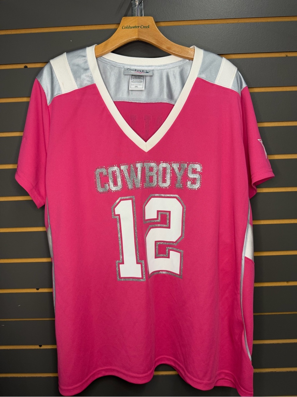 NFL Pink Dallas Star Accent Jersey Top